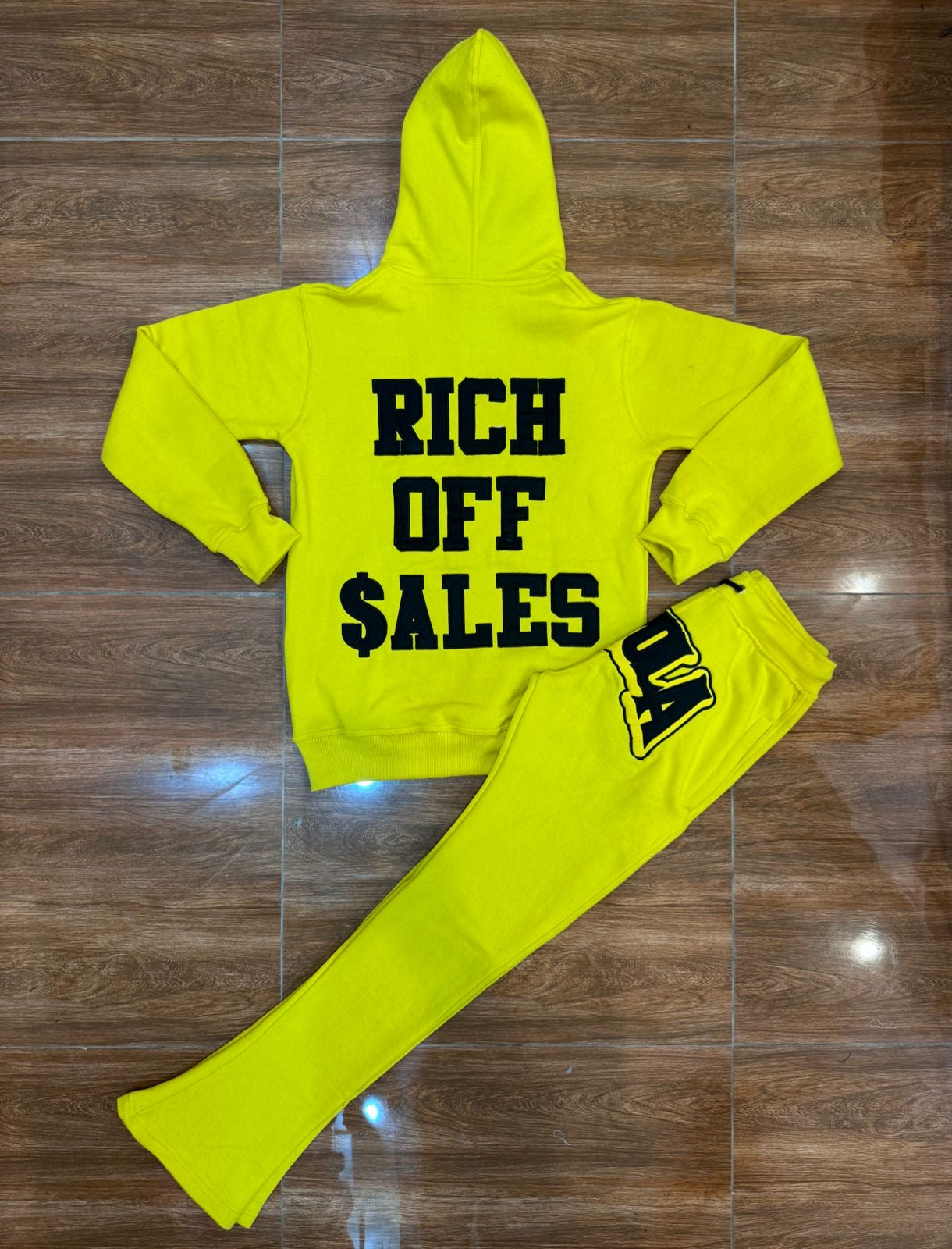 Rich Off Sales Jumpsuit (Yellow/Black)