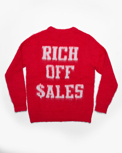 Rich Off Sales Mohair Sweater (Red)