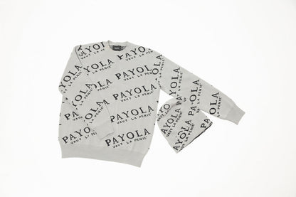 Payola All Over Print Sweater (Grey w/ Black)