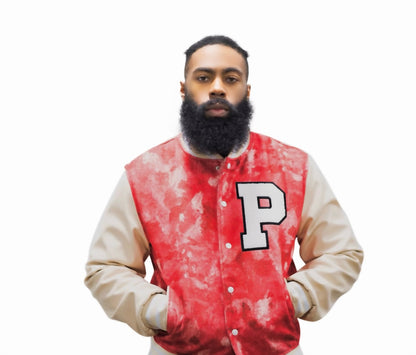 Biggest P Letterman Jacket (Dye Red)